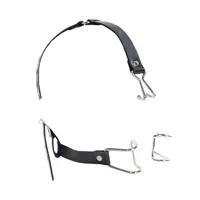 TOP camaTech BDSM Metal Nose Hook Open Mouth Gag Bondage Slave Oral Fixation Bite with Clip Leather Harness Straps Sex Toys 2111233126