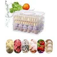 Accesorios de cocina Caja de almacenamiento de alimentos Organizador de masa hervida Refrigerador Caja de mantenimiento fresco transparente Portátil Portátil Portátil 210331