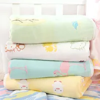 Летнее младенца тонкое одеяло новорожденного утешителя детское шестислойное марлевое банное полотенце для детей детские одеяла (размер 80 * 80) 1551 y2