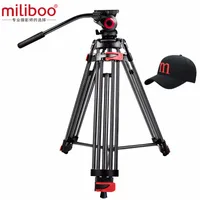 Tripods Miliboo MTT602A Professional Portable Aluminum Fluid Head Camera Tripod For Camcorder DSLR Stand Video 76 " Max Height