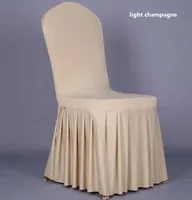 Pleated 치마 스타일 의자 덮개 덮개 덮개 고품질 의자 스커트 보호기 슬립 커버 장식