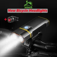 Światła rowerowe Joshock 20000LM Lekki rowerowe USB Akumulator Wbudowany bateria Wodoodporna LED Reflektor Jeździecki Sprzęt z tylną