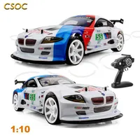 CSOC RC Racing Drift Cars 70km / H 1/10 Télécommande Accélération en un clic en double batterie Big-Road Toys 4WD pour garçons Q0726