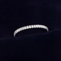 S925 Silber Band Ring mit Diamant Einfacher Stil Für Frauen Hochzeit Schmuck Geschenk Hat Stempel Velet Tasche Verpackung PS3057A