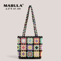 Shopping Bags Mabula Sac Main Fleurs Colores Pour Femmes Sacs Bandoulire Tisss La Petits Tlphone t Plage Dcontract 220303