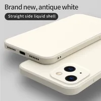 Custodie per telefono morbido TPU per iPhone 13 12 11 Pro MAX XS XR SE 2 Cover posteriore in silicone liquido quadrato multi colore