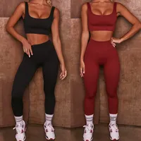 Hot Selling Fitness Yoga Suit Set Women's Sports Running Top Tight Yoga Pants