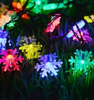 Yenilik Öğeleri Üst Satış Güneş Led Işık Dize Kar Tanesi Şekli Açık Dekoratif Işıklar Bahçe Çit Noel Partisi