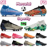 Moda Mercurial Superfly 7 Elite Se FG Fútbol Zapatos de Fútbol Khaki Electro Green Safari México Ciudad Elegido Triple Black Mens Designer Botas Zapatillas de deporte