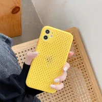 Apple 11 mesh hit color skin feel phone cases Pro two-color breathable anti-fall fine hole shell