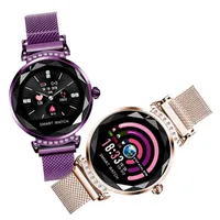 Ladys Relógios Dinâmico Tela de Cor da UI Diamante Modelagem Período Fisiológico Lembrete da Moda Smart Watch