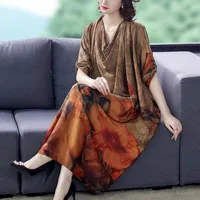 Roupas étnicas Asia Ilhas do Pacífico Elegante Estilo Coreano Manga Longa Dress Loose Design Mordern Hanbok Moda Mostrar vestido feminino