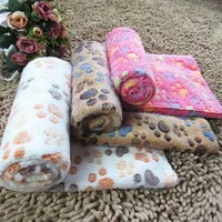 Nueva manta de perro en 3 colores Franela Super suave suave Mullido Pata de perro Pata de impresión para el hogar Decoración textil