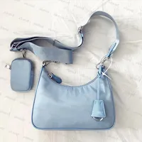 2020 Verkoop 3 -delige set tassen vrouwen ontwerper luxe crossbody echte nylon handtassen portemonnees dame tas schoudertassen munt portemonnee drie item