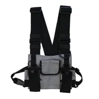 Jacht Jassen Modieuze Nylon Borst Gear Bag Zwart Vest Street Dance Wear Tactical Function Line Corset Borstzak F