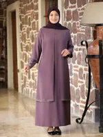 Abbigliamento etnico Donne Plus Size Hijab Dress da sera Abito da sera Stagione Tessuto Elegante Madre Islamica Invito Musulmano Invito