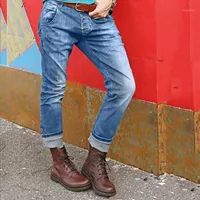 Dames jeans 2021 Hoge taille vriendje geript voor vrouwen slanke denim skinny moeder plus size push-up potlood broek # 35