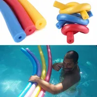 Piscina de playa accesorios de flotadores palitos de ePE hisopos nadar niños juguetes huecos de natación espuma fideos herramienta