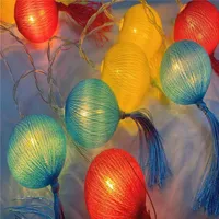 Strips Bruiloft Decoratie LED Tassel Ball String Lights Creative Valentine's Day Cotton