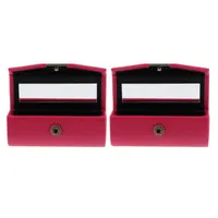 Datorer unik design lichee läder läppstift fodralhållare förvaringslåda spegel handväska ficka ros röda kosmetiska väskor fall