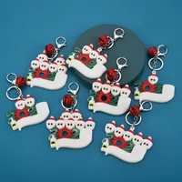 2022 새로운 열쇠 고리 크리스마스 트리 장식 키 체인 산타 클로스 장식 장식 화장실 키 반지 종이 액세서리 가정 파티