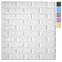 Art3d 5-pack soyma ve sopa iç duvar dekor için 3d duvar kağıdı panelleri kendinden yapışkanlı köpük tuğla duvar kağıtları