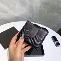 2021 Luxury Designers Lady Fashion Hasp Plain Wallet Handbags Card Holders Letter Open Thread Wave Pattern Coin Purses mini bags W518H
