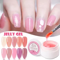 6ml Jelly przezroczyste Nude Pink UV Żel Nail Art Polish Semi Stałe Lakier Japoński Lato Soak Off Gels for Manicure