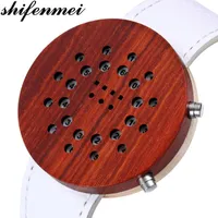 Shifenmei moda relógio de madeira esportes ao ar livre homens eletrônico relógio de pulso diodo emissor de luz de vídeo digital relógios de madeira para homens presentes relógios de pulso
