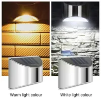 Vägglampa LED Solar Light Steel Material Pathway Outdoor Staircase Decoration Waterproof Fence Garden H9J7