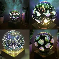 Luzes da noite lâmpada de bola 3D DC5V interface USB LED borboleta projetor de luz de artifício decoração de fogos de artifício m0a7
