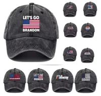2022 NParty-Hüte Lets Go Brandon Fjb Dad-Beanie-Kappe gedruckte Baseballkappen gewaschene Baumwolle Denim Justierbare Hut WHT0228