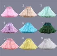 Kolorowe Krótkie Crinoline Petticoats Ruffles Bridal Petticoats Suknie Ślubne Dziewczyny Underskirt Plus Size