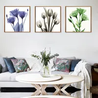 Unframed Painting Flower and Plant Mural Gouache Sketch Wall Art Poster
