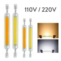 Lampor 5W 10W COB-lampa LED Light Glass Tube R7S Dimbar Mini Lamp Belysning 78mm / 118mm Varm vit / Kulvit