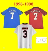 Manchester 1996 1997 1998 Retro Man Soccer Jerseys UTD 96 97 98 Vintage Classic Camicie da calcio Home Red Canta Beckham Solskjaer unito via Terzo Blu bianco Irwin