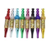 Smoking Pipe lantern pipe Handmade Metal Hookah Mouthpiece Mouth Tips Colorfuls Diamond Shisha Narguile Filter For Tools Accessoriea50 a40