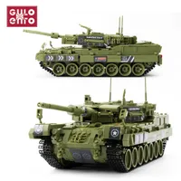 Gulo Gulo 1747 stks Militaire Leopard 2 Main Battle Tank Bouwstenen Bricks Set Wapens Army Modellen Kinderen Speelgoed Kinderen Geschenken H0917