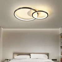 Потолочные фонари Современное светодиодное пульт дистанционное управление для спальни гостиная столовая кухня круглый кольцо простое дизайн люстра Light