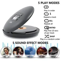 T CD204 Bluetooth Portable CD-плеер с аккумуляторной батареей светодиодный дисплей Персональный Walkman, чтобы насладиться Musica52A45 A50