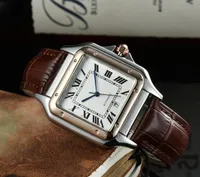 Top Brand Lusso Lusso Square Designer Designer orologi da 40 mm in pelle impermeabile Orologio da uomo Relogio Masculino
