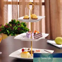 Европейский фруктовый десерт Уровень торт инструменты для тарелки стоять на дневные чайные свадебные тарелки вечеринки. Магазин посуды 2/3 накладные стойки