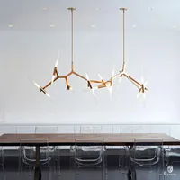 Hängslampor dekorativ rotera lampa led G9 gren hängande lampor träd design vinkel justera foajé restaurang hem belysning fixtur