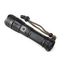 LED Torches Super Bright Rechargeable 20W 5V 6000 Lumens, Powerful Tactical Flashlights with 5 Lighting Modes 18650 Batteries Zoomable Waterproof IPX4 for Camping