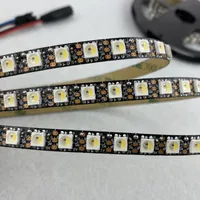 Strips sk6812rgbw (6500k) LED adressierbarer Streifen; 100LEDs / m; 8mm breite PCB; DC5V; 2m eine Rolle; nicht wasserdicht; schwarze Leiterplatte