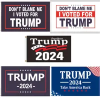 Die neue 90 * 150cm-Unterstützung Trumpf Flagge 2024 US-Präsidentschaftswahlen Outdoor-Innenausstattungsbanner