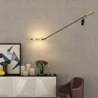 Lâmpadas de parede Luzes de braço longas modernas para sala de estar quarto nórdico ao lado de Sconce lâmpada decoração luz luminária casa interior