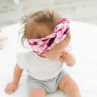 Geflochtene Baby Stirnband Chinesischen Knoten Kopf Wrap Nylon Krawatte Farbstoff Hair Bands Säuglingszubehör Born Turban JFNY202