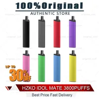 HZKO Idol Mate Jednorazowy zestaw papierosów 3800 Puffs 1500 Battery Pre-naładowany 11ml Vape Pel Puff Vape Pen 100% autentyczny