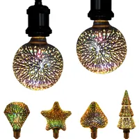 LED電球3D Edison Bulb G40 / G125花火5WフィラメントAC85-265V非調光対象装飾光（銀）Crestech168